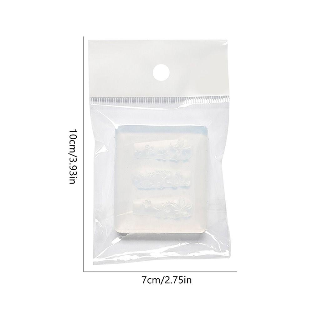 1Pcs Stamping Plate Nail Silicone Mold 3D Nail Art Decoration New Manicure Mold