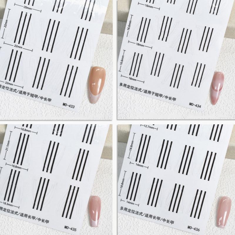 Deep U French Manicure Strip Nail Art For French Tip Stencil Guides Sticker Diy Line Tips Decoration Tool Self-Adhesive