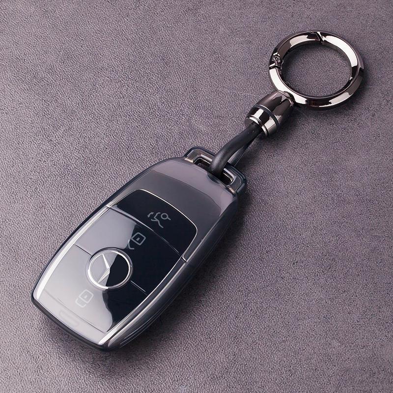 Ultra-Thin Key Case for Mercedes-Benz E300L, GLE, GLA, GLC200, A-Class, and GLB - 23 Model Compatibility, Premium Feel