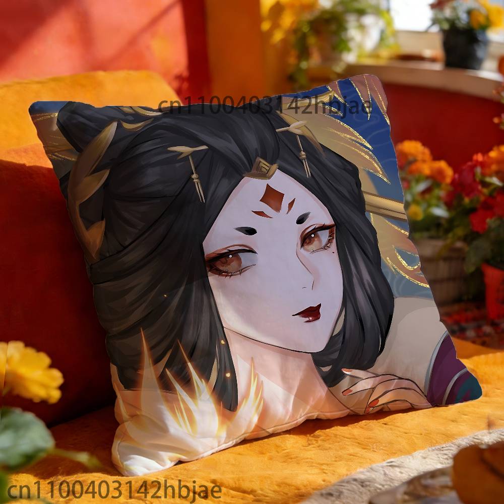 

Shiranui O-Onmyoji Himiko Pillowcases Bedroom Living Room Sofa Home Decor Polyester Cushion Cover with Zipper 30cmx30cm