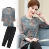 Elderly Women Elegant Spring Fashion Blouse Plus Size Grandma Clothes Mother Summer Tops