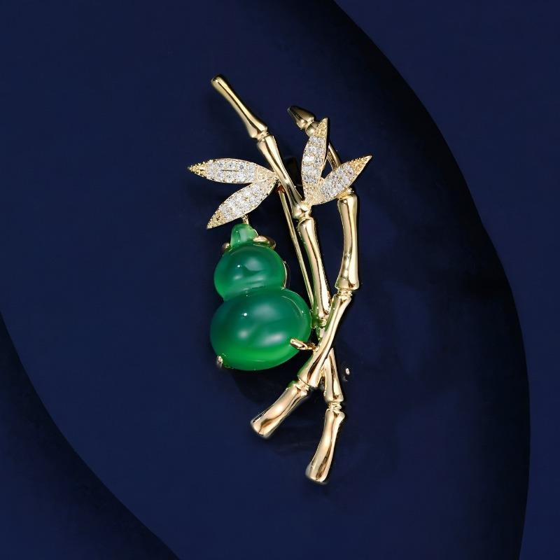 The Fulu Brooch Is A High-end, Elegant and Refined Brooch with A Unique Design Sense of Gourd and Bamboo