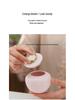 Women's Pink Ceramic Gongfu Tea Set with Teacup, Saucer, and Floral Handle Pot