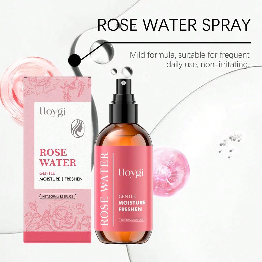 1pc 100ml Rose Facial Moisturizing Mist, Toner, Facial Mist Moisturizing, Anti-Aging, Pore Minimizin