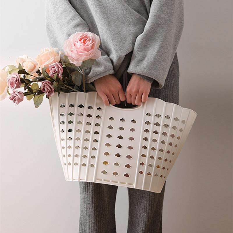 Bathroom Laundry Basket Wall-mounted Organizer Dirty Clothes Baby Toy Folding Storage Basket Household  Bathroom Accessories