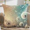 1pc Flying Dandelion Cushion Cover - Soft Polyester Zippered Sofa Pillow Case with Seed Patterns, Machine-Washable Spring Summer Decor Suitable for Li
