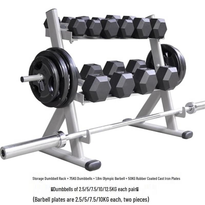 XINBIAN Two-Tier Dumbbell & Weight Plate Storage Rack