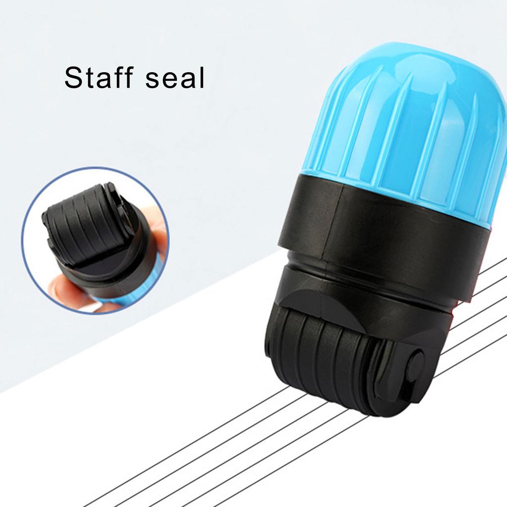 Music Notation Stamp Roller Double Head 5/6 Line Stamp Tool Line Rolling Stamps Practical Tool for Music Teachers