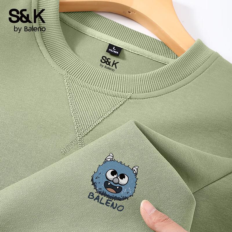 Baleno Men's S&K Series Cartoon Print Oversized Round Neck Sweatshirt