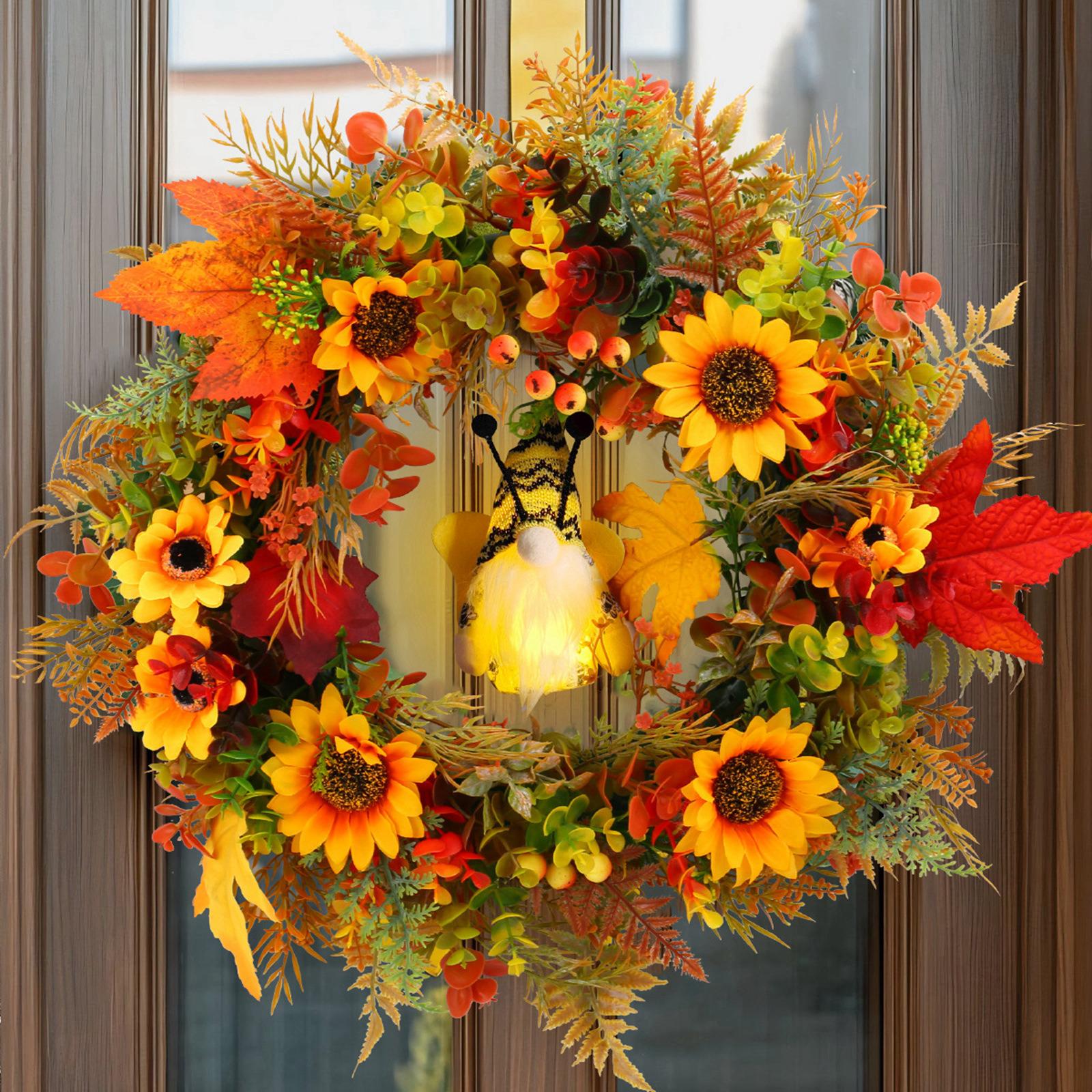 

Имитация цветочного венка Украшение двери дома Цветочный венок Праздничный декор двери для домашней вечеринки One Size белый