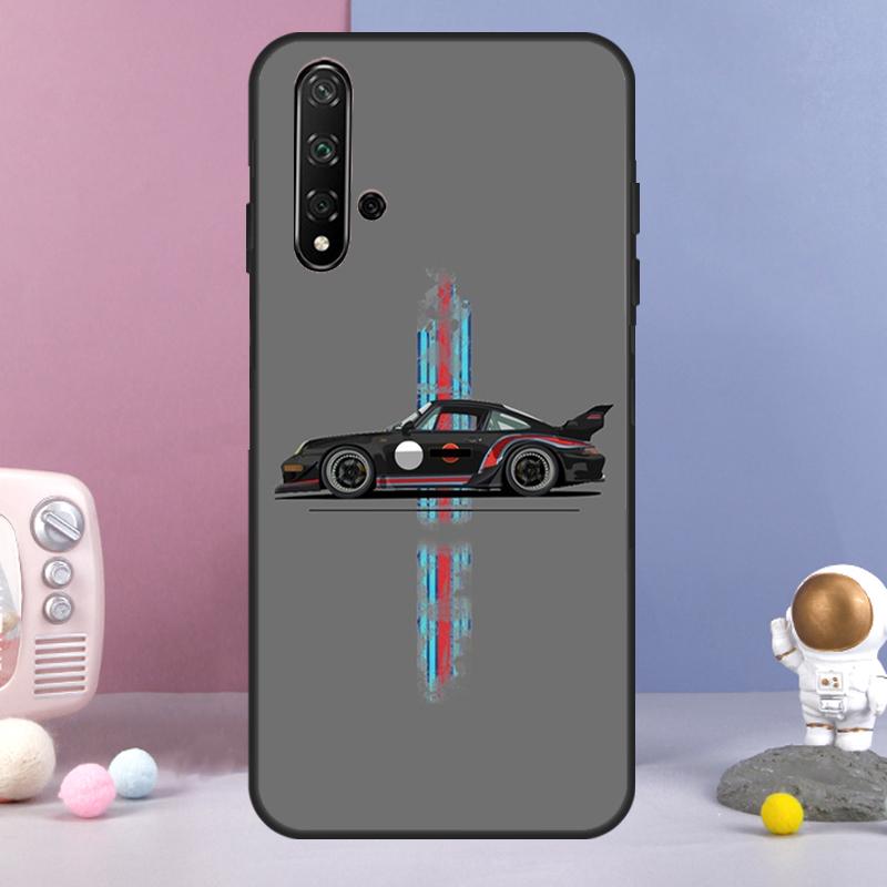 Racing Stripes racer Car For Huawei Nova 3i 7i 8i 11i 12i 9 10 SE Y60 Y61 Y70 Y72 Y73 Y90 Y91 P20 P40 P30 Lite Case
