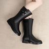 Fashion Winter Women Boots High-quality Mid-calf Leather Boots Outdoor Waterproof Platform Boot Plush Warm Snow Boot Women Cotton Boots