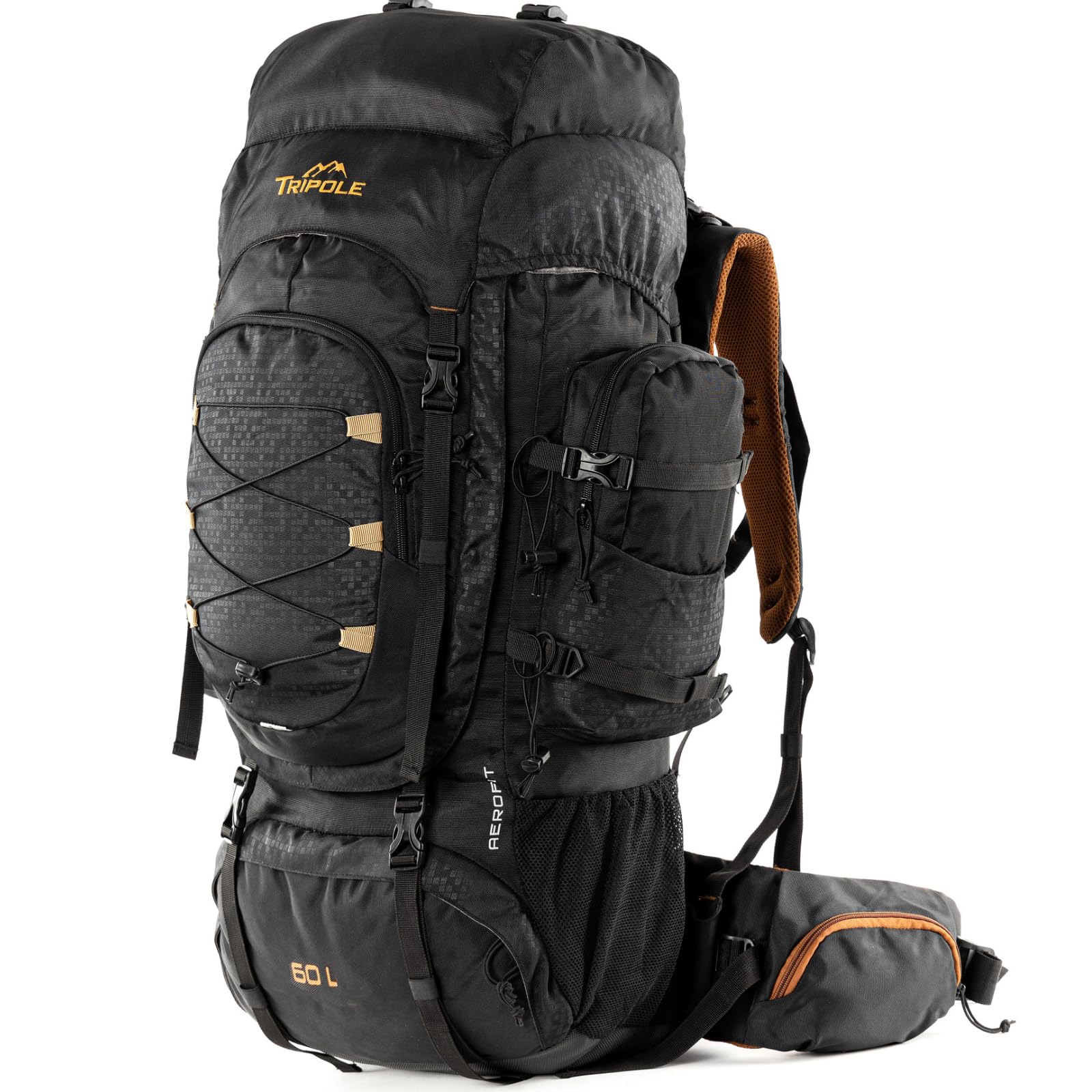 

[Tripole] Альпинистский рюкзак 60 л большой вместимости легкий водонепроницаемый дождевик в комплекте каркас спины регулировка нагрузки аэродинамичность воздухопроницаемость