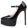 White High Heels Pumps Shoes Woman Platform Elegant 2025 Ankle Strap Black Red Heeled Dress Pumps Party Wedding Shoes Ladies