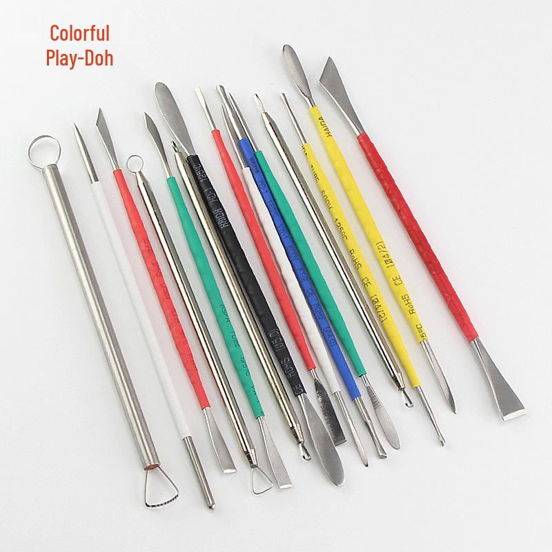 15-teiliges Edelstahl-Töpfer- und Polymerkneten-Modellierwerkzeug-Set