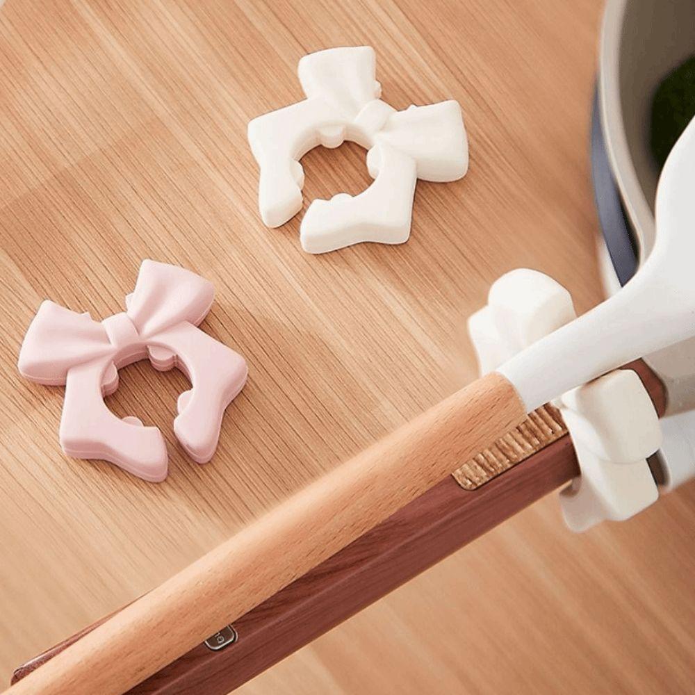 5pcs Anti-Overflow Bow Spatula Holder Heat Resistant Spatula Protective Rack  Cooking Station