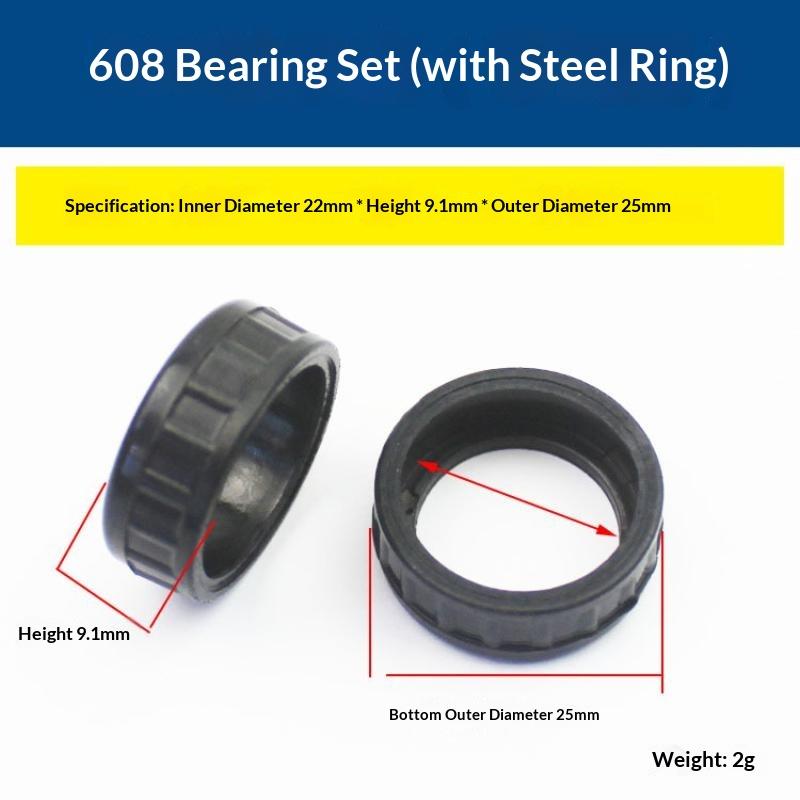 Hot 10Pcs/Pack Bearing Rubber Sleeve 607 608 6000 Angle Grinder Electric Hammer Height 8.6-10.8mm Power Tool Bearing Accessories