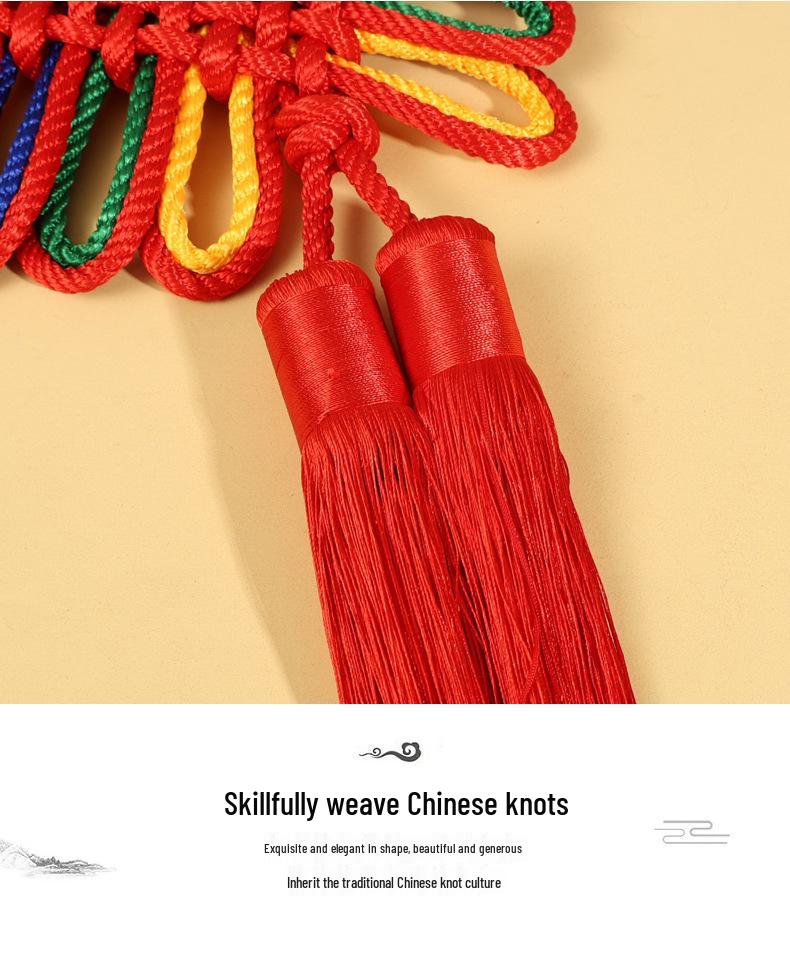 Handmade Chinese Ruyi Knot Pendant: Festive Decoration for Living Room & Entrance
