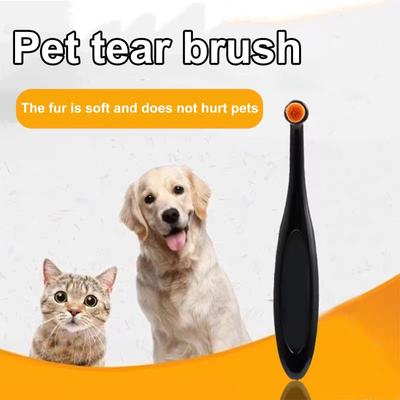 Pet Grooming Tool Pet Tear Brush Comfortable Handle Gentle Dogs Grooming Tool Easy To Use Soft Fine Hair Easy To Clean Pet Supplies Black