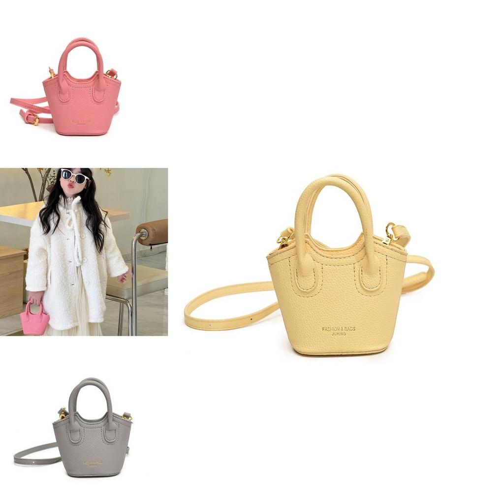 Adorable Solid Color Kids Crossbody Bag Trendy Mini Purse For Playdates And Outings