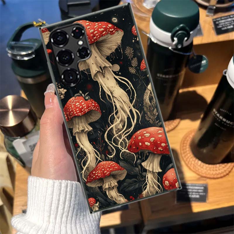 Colorful Mushroom Cases Phone Case for Samsung Galaxy S26 Ultra S25 Edge S24 S23 FE S21 Plus S20 S22 S10 Cover TPU Capa Shell Sh