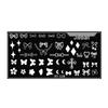 Nail Art Stamping Plates: Stainless Steel Bow, Knot, Chrome Hearts, Cross, Gothic Retro Templates