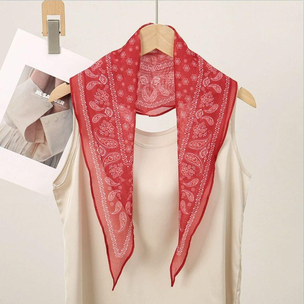 Sunscreen Shawl Hijabs Cashew Nut Neck Cover Fashion Silk Scarf Spring Autumn