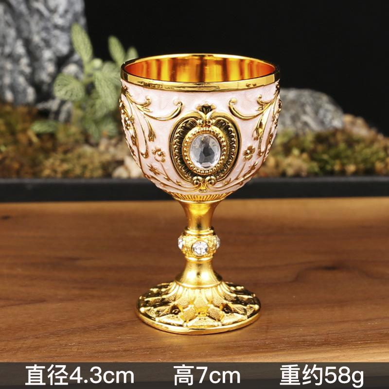 Classic European High-end Metal Small Wine Cup One Creative Household Vintage Wine Glass