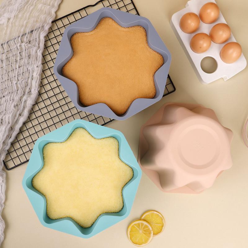 Stampo Ottagonale in Silicone per Alimenti Antiaderente Strumenti da Forno per Mousse, Budino, Pasticceria e Preparazione di Dolci