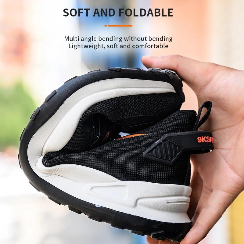 New Fashion Indestructible Men Safety Shoes Work Sneakers Anti-smash Anti-puncture Industrial Male Footwear