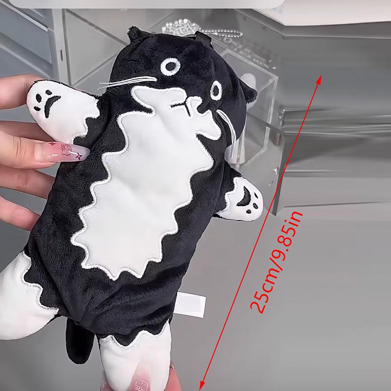 Plush Pen Case Cow Cat Stationery Storage Bag Cute Neutral Korean Stationery Kawaii Bag Pencil Pouch Pencil Cases Back To School