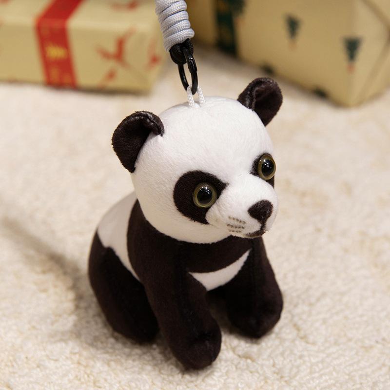 Cross-border Animal Plush Toy Pendant: Tiger, Panda, Giraffe, Leopard, Lion Doll Ornament