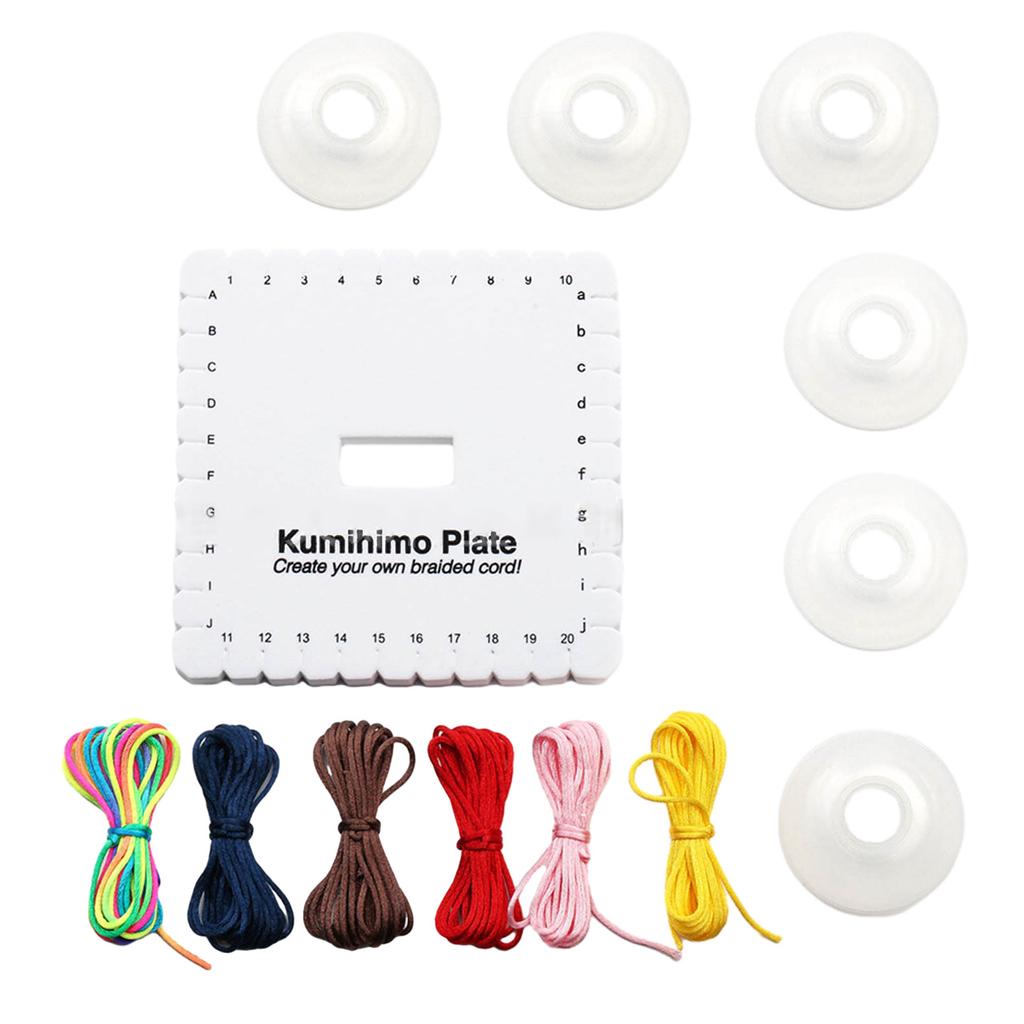 Disco per Treccia Quadrato Rotondo Filo per Perline Kumihimo Disco Piatto per Treccia Stampa Fai da Te Strumenti per Cucito Strumenti per Artigianato