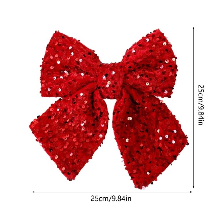 Christmas Tree Bowknot Festival Decoration Unique Christmas Bowknot Ornament Elegant Adornment for Home School