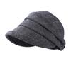 Folded peaked cap women's summer sunscreen visor face small versatile linen cap breathable forward cap