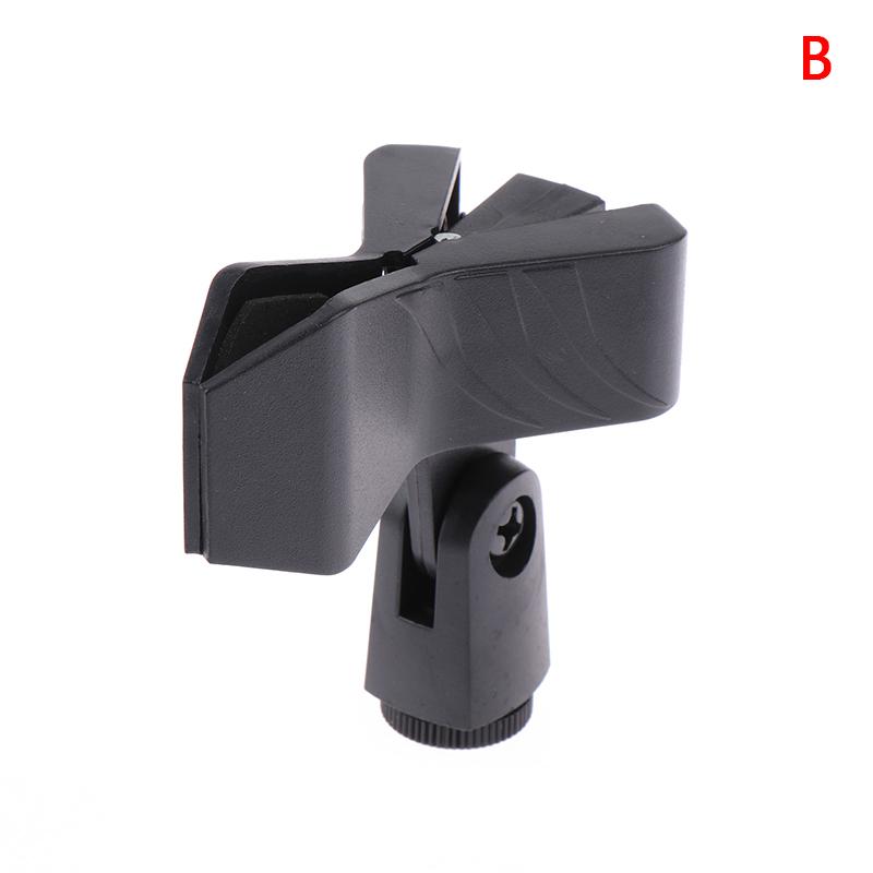 

1Pc Microphone Clip Universal Spring Clip Flexible Mic Holder Clamp Accessory Black Mount Stand Plastic Mic Clamp Holder