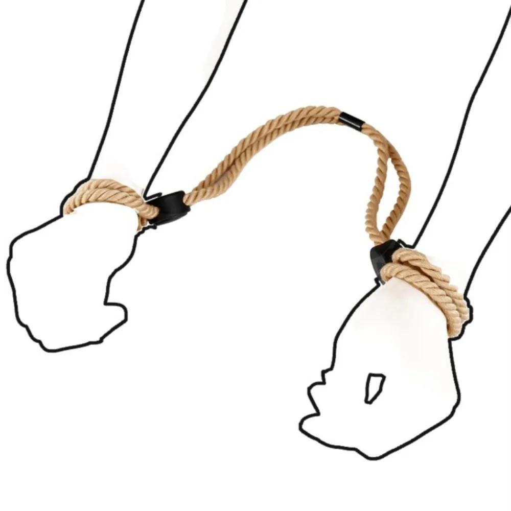 Adjustable Rope Cuffs Sexy Bondage Handcuffs Ankle Cuff Restraints Bracelet Erotic Adult Toys Couples Flirt Tool Binding Gadget