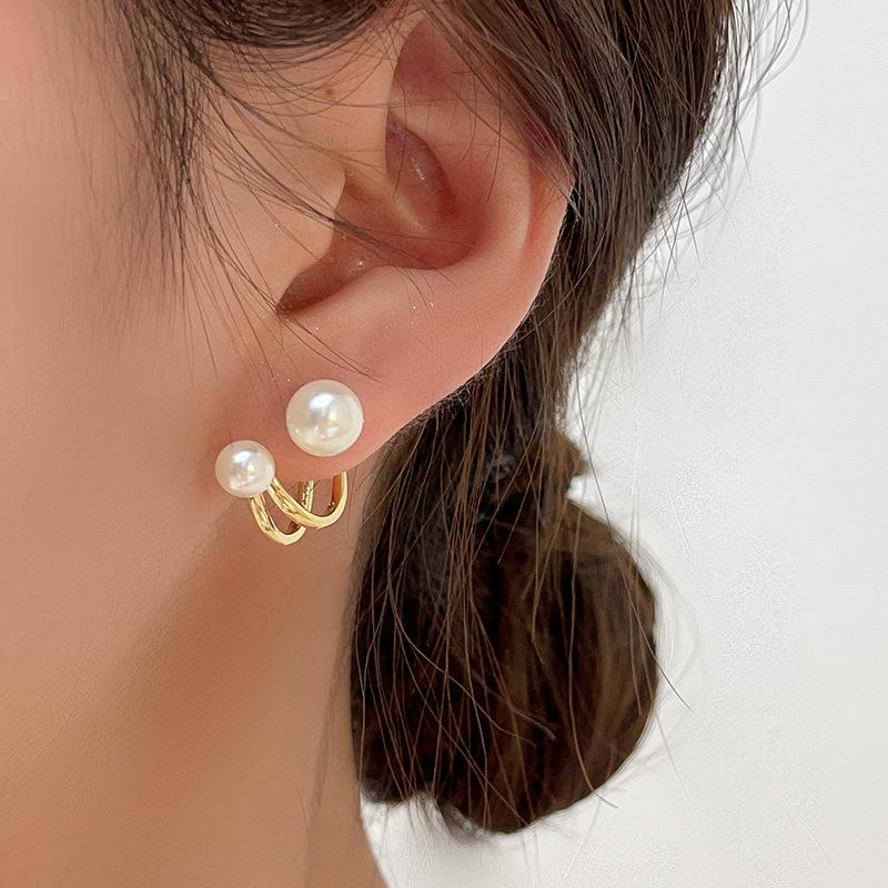 Heart Round Imitation Pearl Butterfly Leaf Tulip Flower Drop Earrings Women Wedding Geometry Jewelry Trend Creative Accessories