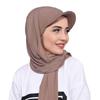 Solid Color Brim Bandana Cap Breathable Hijab Shawl Hat Versatile Sun Visor Turban  Summer Sports