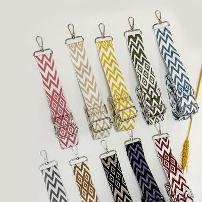 Adjustable Ethnic Style Jacquard Woven Canvas Bag Strap for Single Shoulder or Crossbody Backpack