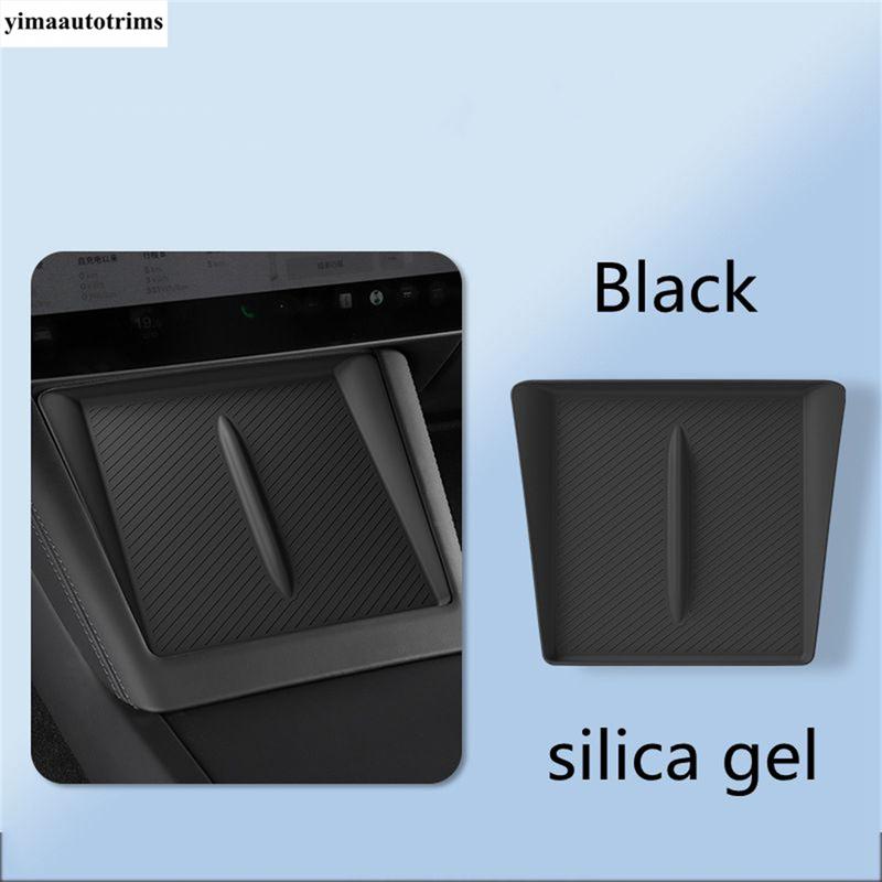 Car Central Control Wireless Silicone Pad Phone Mat Protection Decoration Cover Fit For Tesla Model 3 2024 Accessories Interior