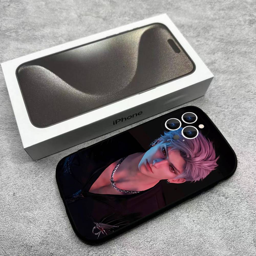 Love D-Deepspac Rafayel Sylus Phone Case For iPhone 17,16,15,14,13,12,Pro,Max,Plus,E,SE4,Air,Mini Black Soft Box