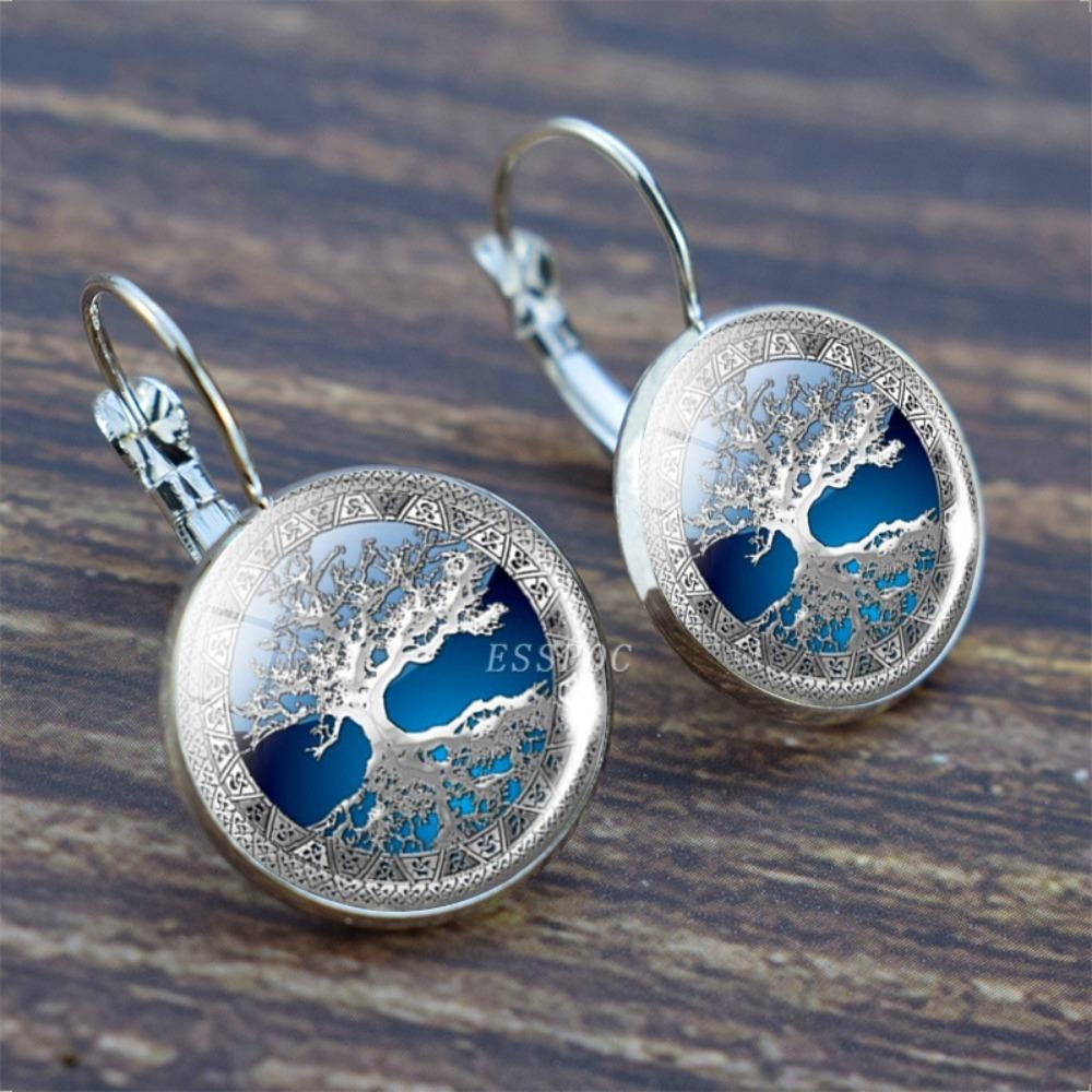 Hong Kong Charm Flower Earrings Bohemian Ear Clips Trendy Artistic Hoop Earrings