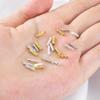 50Pcs Spacer Bead Diy Findings 2X8Mm Tube Beads For Jewelry Making Gold Plated Beads Separators For Bracelets Accessories