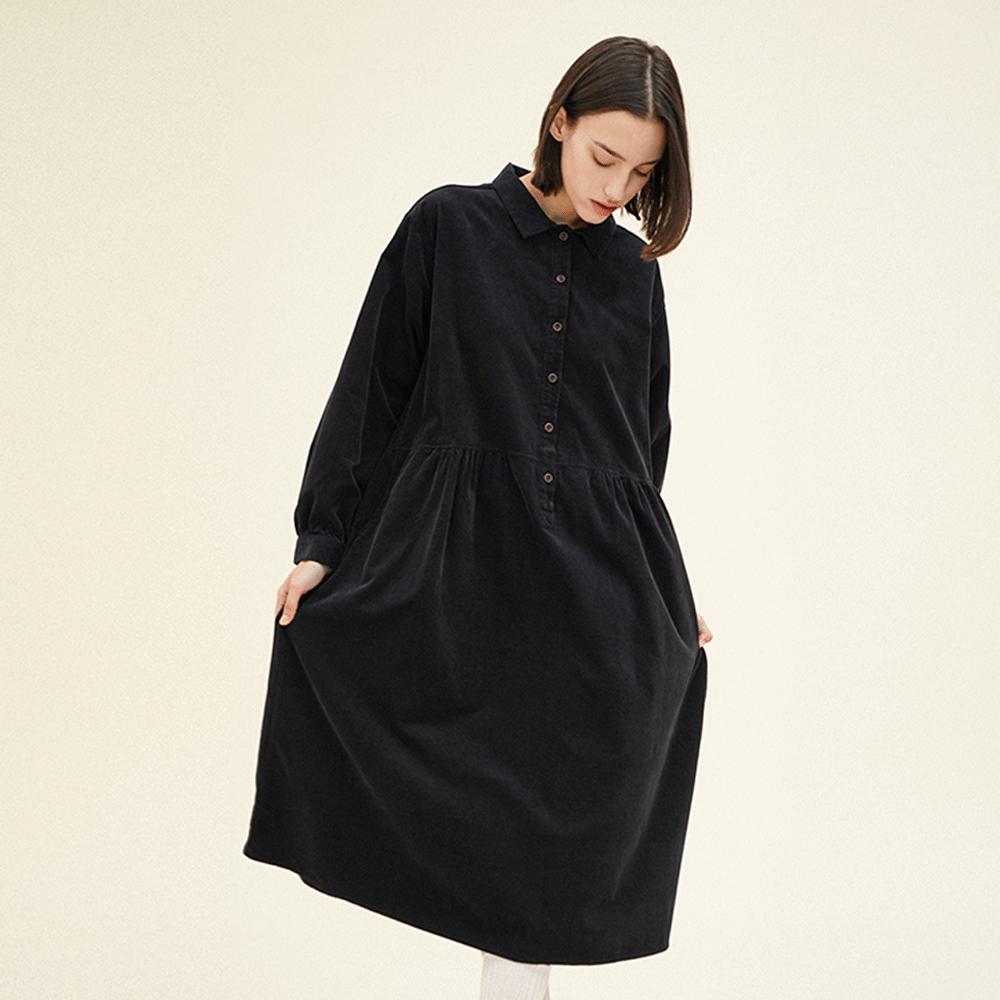 Chikita Pullover Dress (Corduroy) Navy 244201Snv