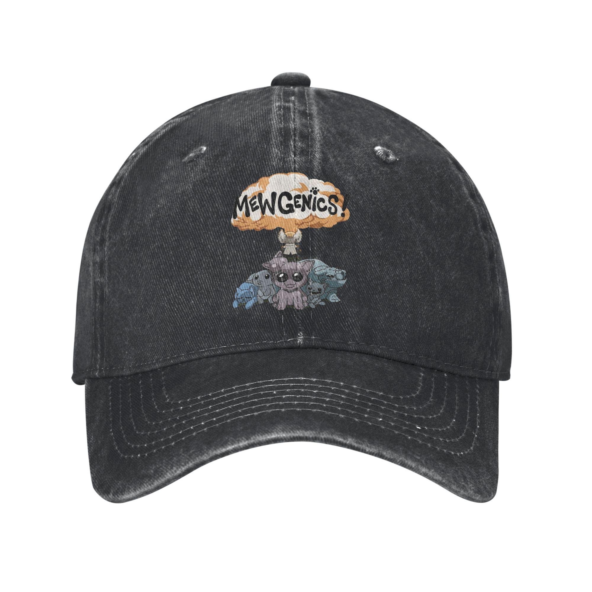 

Mewgenics Science and Mutated Cats Unisex Baseball Cap Distressed Denim Caps Hat Vintage Workouts Adjustable Fit Headwear One Size чёрный