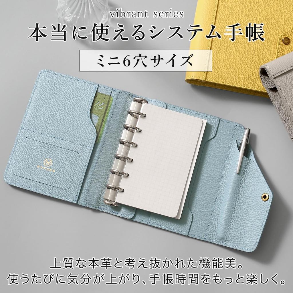 System Organizer Mini Size Vibrant Series Antibacterial Leather B7 Mini Size Ring 20mm Planner Cover Memo Pad Schedule Book Notebook Genuine Leather