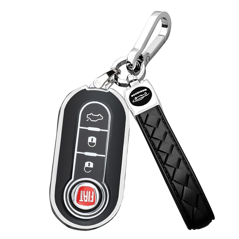 

[Токио ] Yinki Специальный чехол для смарт-ключа Fiat, Крышка для ключа для Fiat 500 500C чёрный