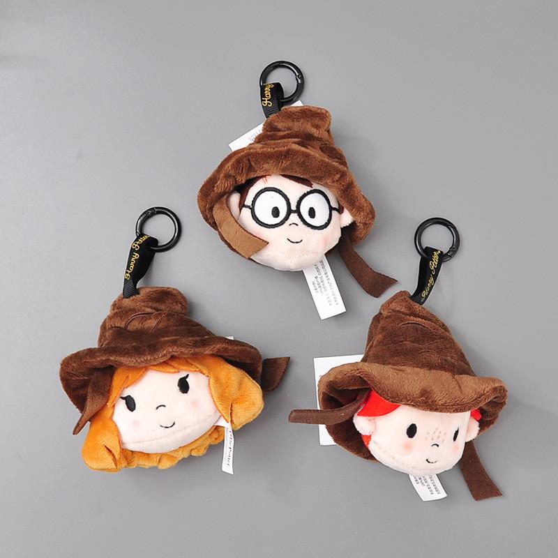 Potter Weasley Ron Hermione Granger Extendable Hat Plush Keychain Toy Doll