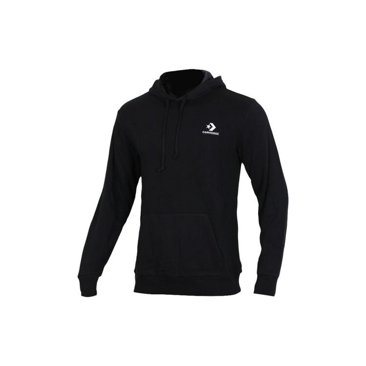 Converse Star Chevron Embroidered Pullover Sweatshirt Asia Sizing  Black  Men s 10008926-A01 S